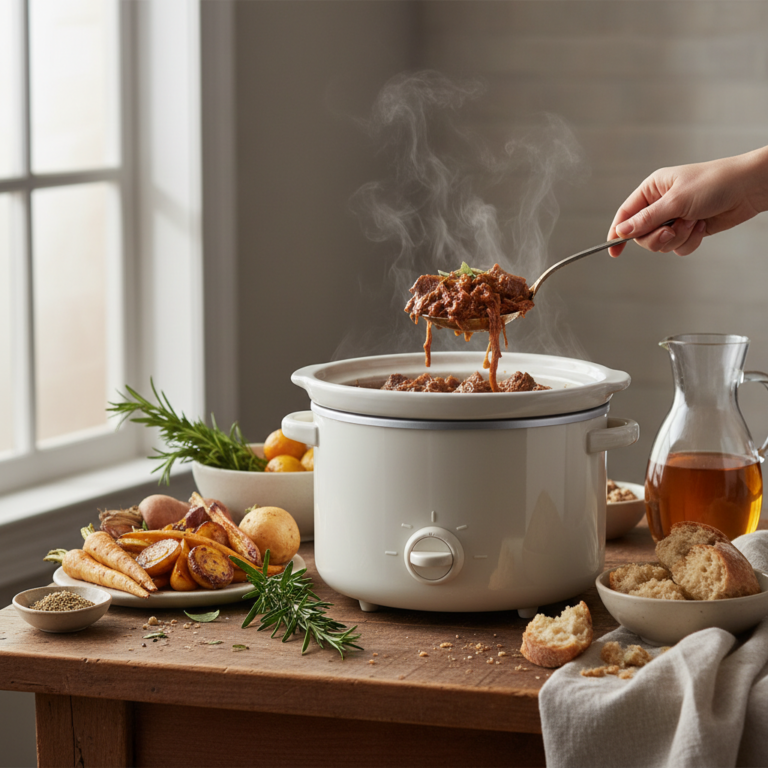 Ilustração editorial: 7 Sunday Slow Cooker Recipes for Low-Carb Success