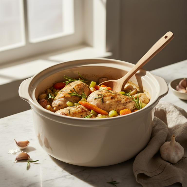 Ilustração editorial: Crock Pot Chicken: The 12-Minute Air Fryer Finishing Method
