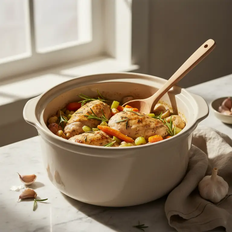 Ilustração editorial: Crock Pot Chicken: The 12-Minute Air Fryer Finishing Method