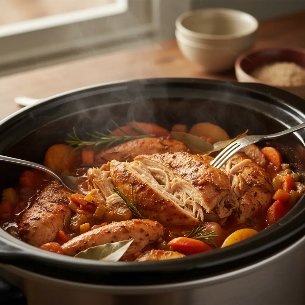 Crock Pot Chicken: The 12-Minute Air Fryer Finishing Method — detail