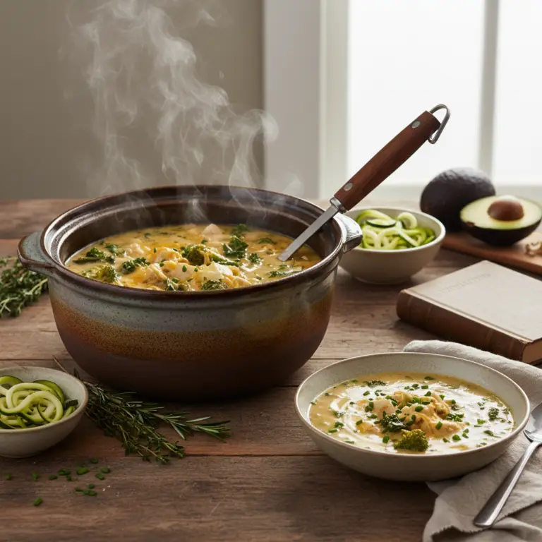 Ilustração editorial: Keto Crock Pot Soup: 5 Simple Tips for Flavorful Bowls