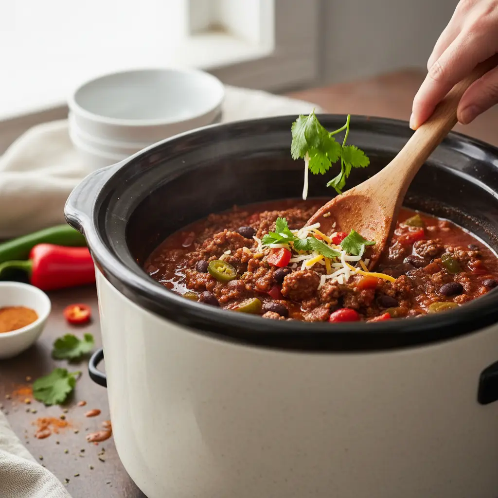 Low Carb Crock Pot Chili: 5 Steps to Perfect 6g Net Carb Bowls — detail