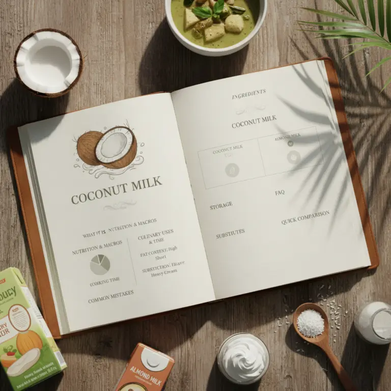 Ilustração editorial: Mastering Coconut Milk: 5 Tips for Low-Carb Success
