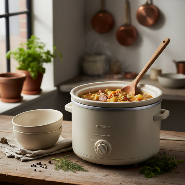 Ilustração editorial: Slow Cooker Cabbage Soup: 8-Hour Low-Carb Comfort Method