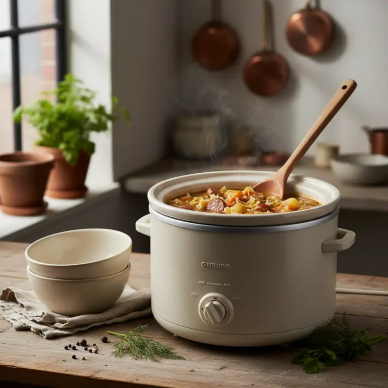 Ilustração editorial: Slow Cooker Cabbage Soup: 8-Hour Low-Carb Comfort Method
