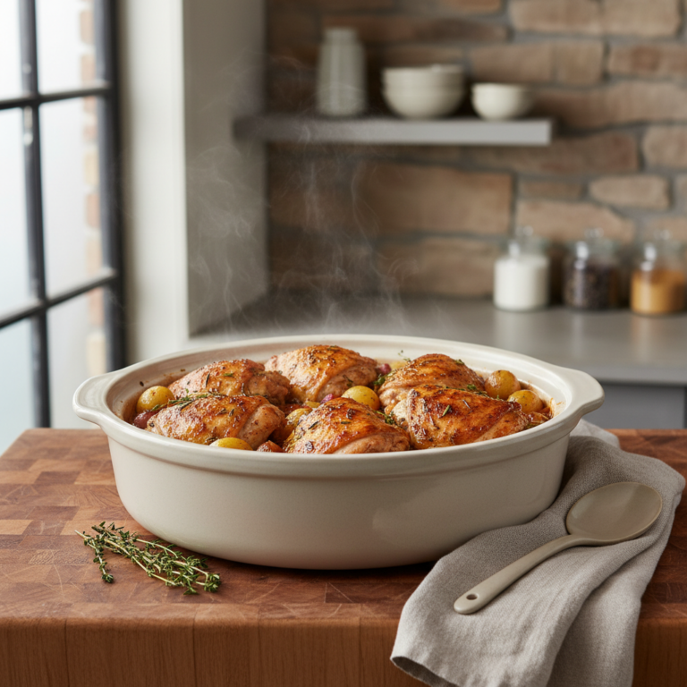 Ilustração editorial: Slow Cooker Chicken Thighs: 3 Secrets for Juicy Results