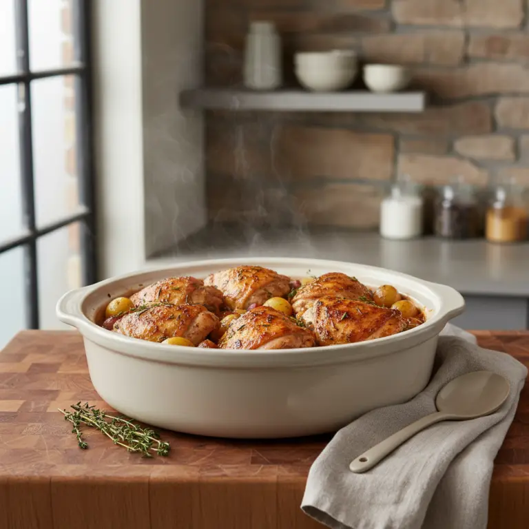 Ilustração editorial: Slow Cooker Chicken Thighs: 3 Secrets for Juicy Results
