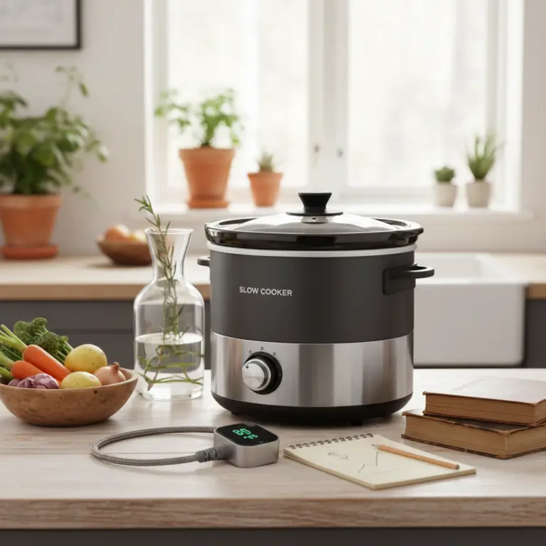 Ilustração editorial: Slow Cooker Electricity Cost: Save $150 a Year Cooking Low-Carb