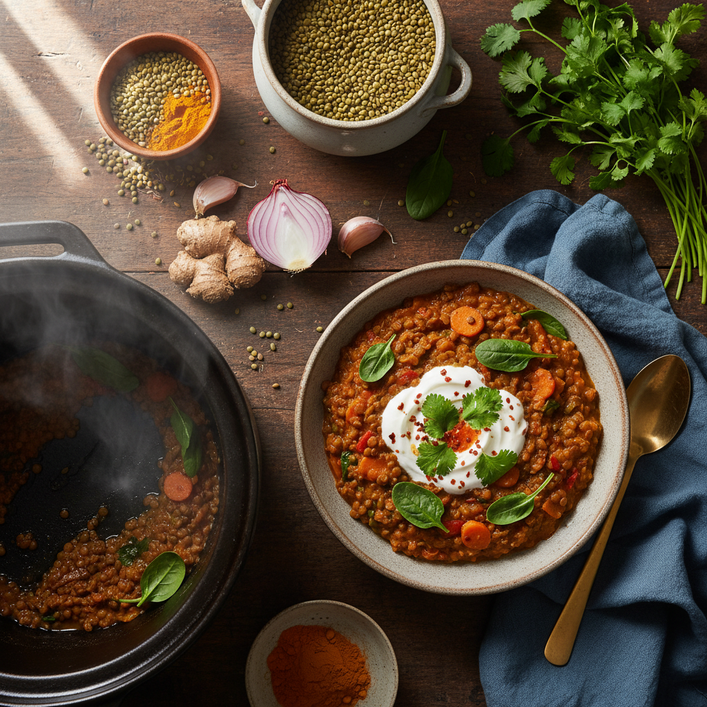 Slow Cooker Lentil Curry: 1 Simple Method for 4 Perfect Meals — result
