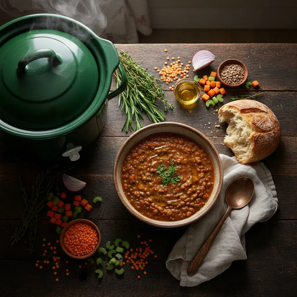 Slow Cooker Lentil Soup: 1 Simple Method for 8 Servings — result