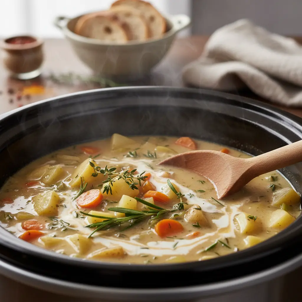 Slow Cooker Potato Soup: 3 Secrets for Creamy Low-Carb Results — detail