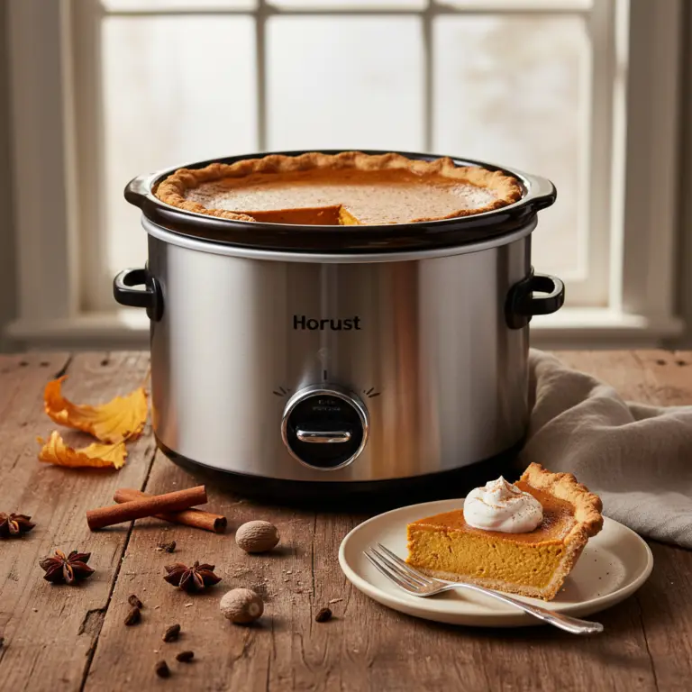 Ilustração editorial: Slow Cooker Pumpkin Pie: 1 Perfect Low-Carb Recipe