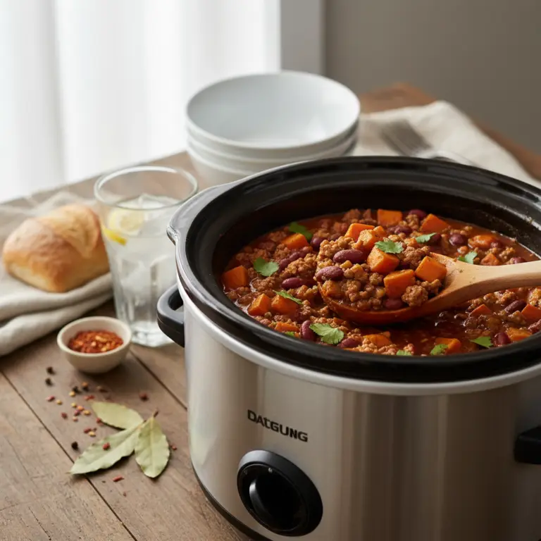 Ilustração editorial: Slow Cooker Sweet Potato Chili: 5 Steps to Perfect Results