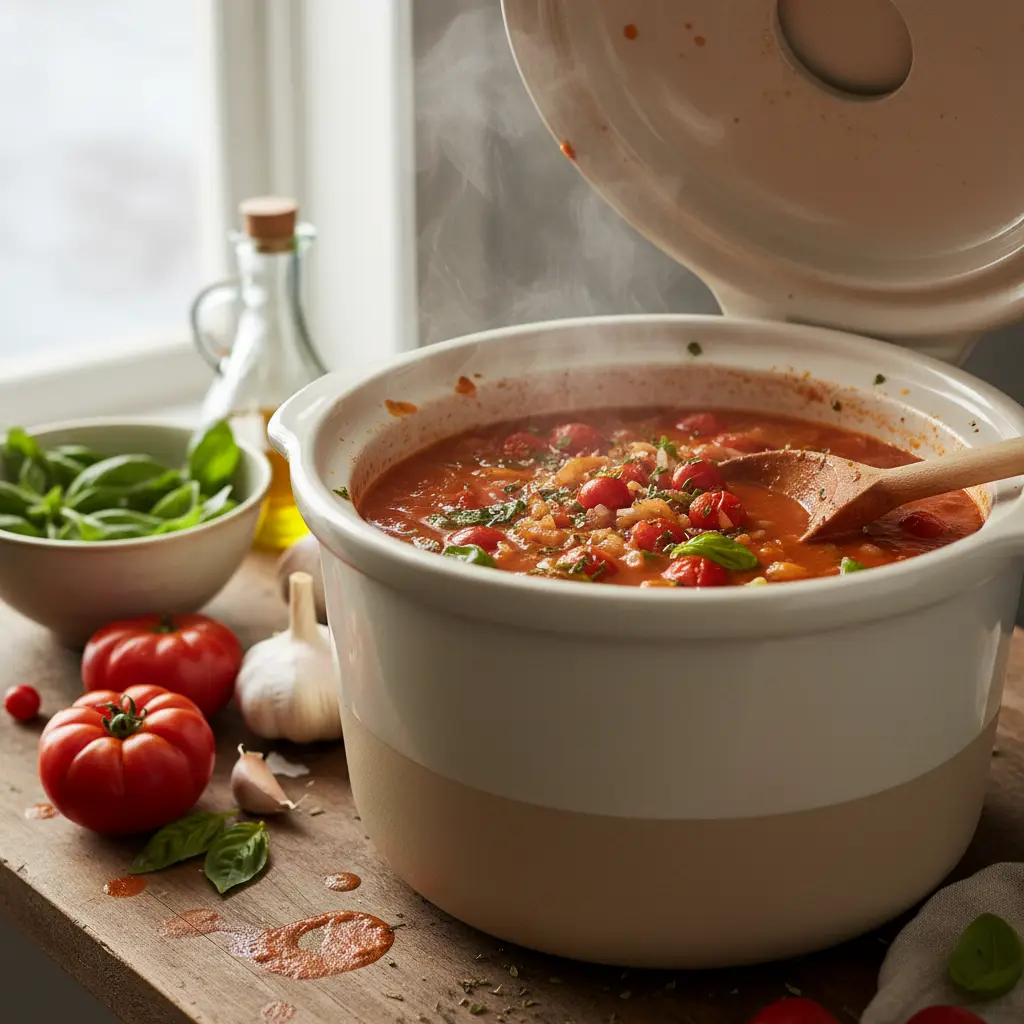 Slow Cooker Tomato Soup: A 5-Ingredient Low-Carb Recipe — detail