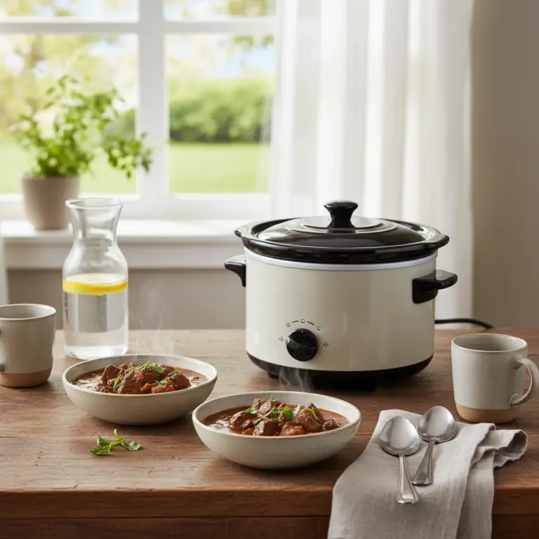 Ilustração editorial: The Best Slow Cooker for Two: 3 Rules for Perfect Low-Carb Meals