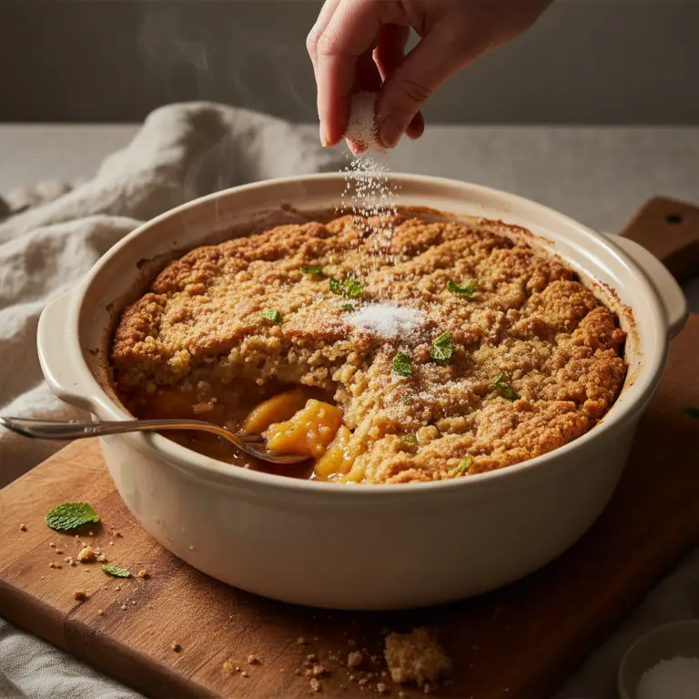 Slow Cooker Peach Cobbler: 3-Step Low-Carb Recipe