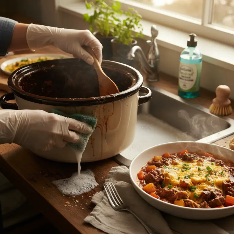 Ilustração editorial: How to Clean a Slow Cooker: 3 Easy Methods for 100% Sparkle