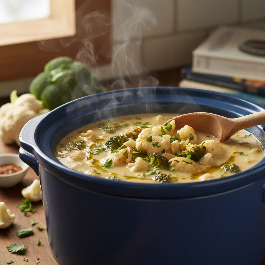 Keto Slow Cooker Cauliflower Soup: The 4-Step Creamy Method — detail