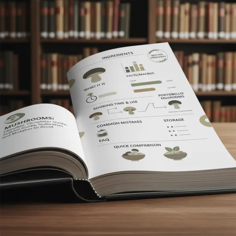 Ilustração editorial: Mushrooms: A 5-Minute Guide to Perfect Low-Carb Cooking