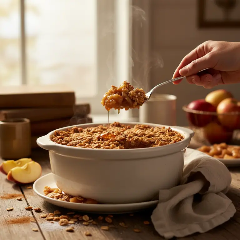Ilustração editorial: Slow Cooker Apple Crisp: 3 Ways to Keep It Low-Carb