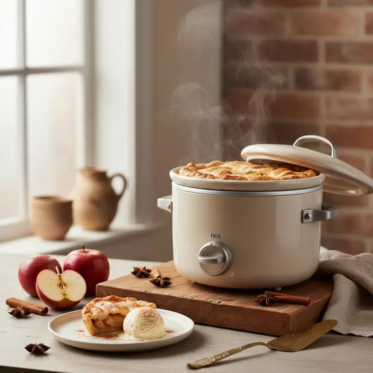 Ilustração editorial: Slow Cooker Apple Pie: 3 Secrets for Low-Carb Success