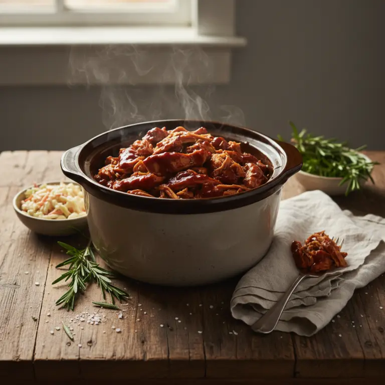 Ilustração editorial: Slow Cooker BBQ Chicken: 3-Step Low-Carb Method