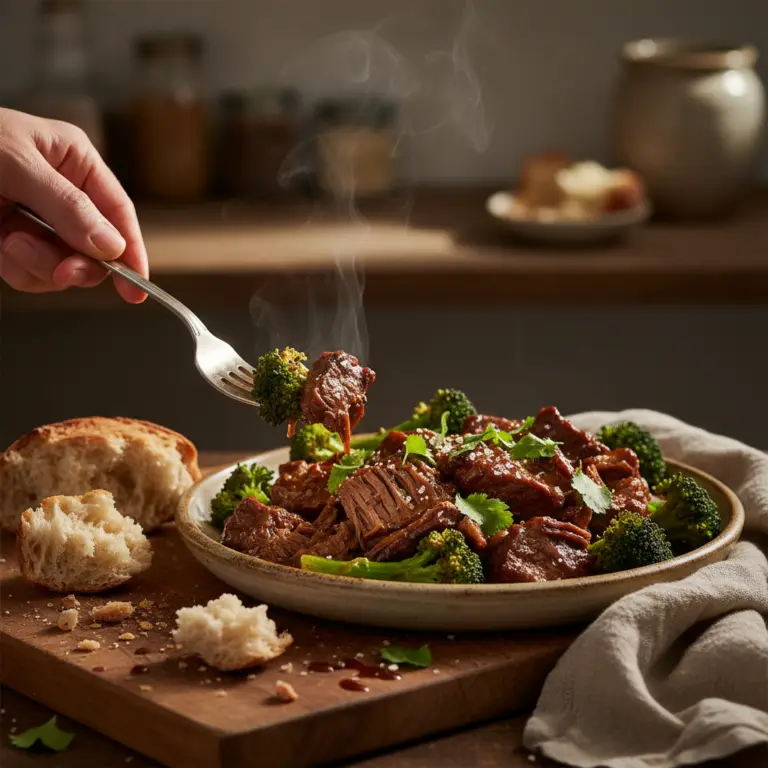 Ilustração editorial: Slow Cooker Beef and Broccoli: 3 Simple Steps to Success