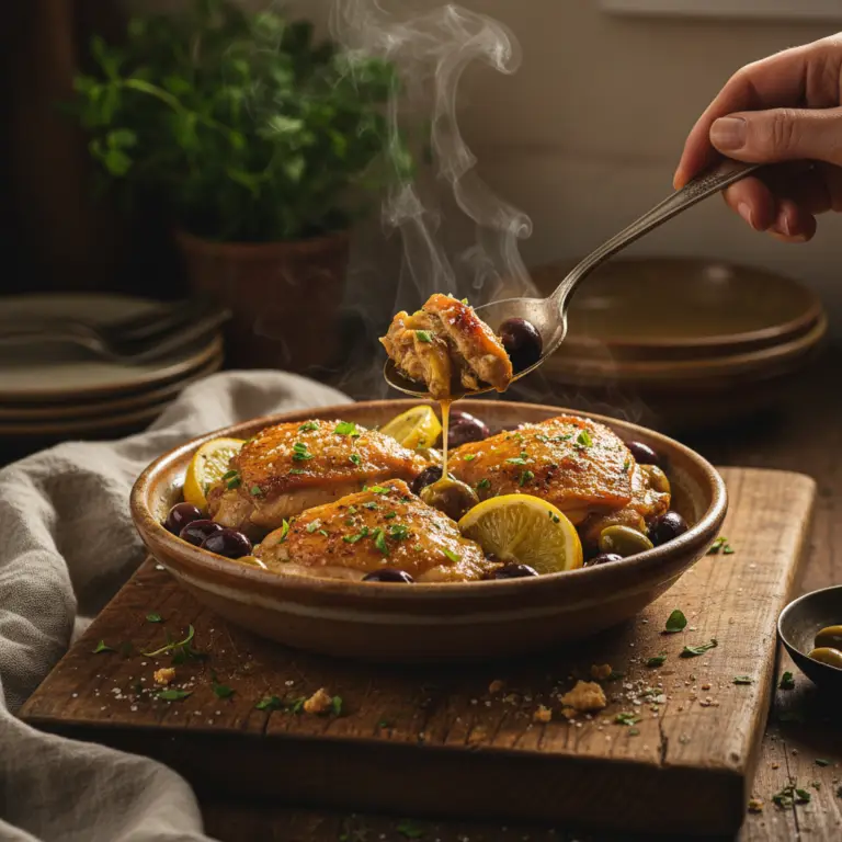Ilustração editorial: Slow Cooker Chicken Thighs with Lemon: 5-Minute Prep Success