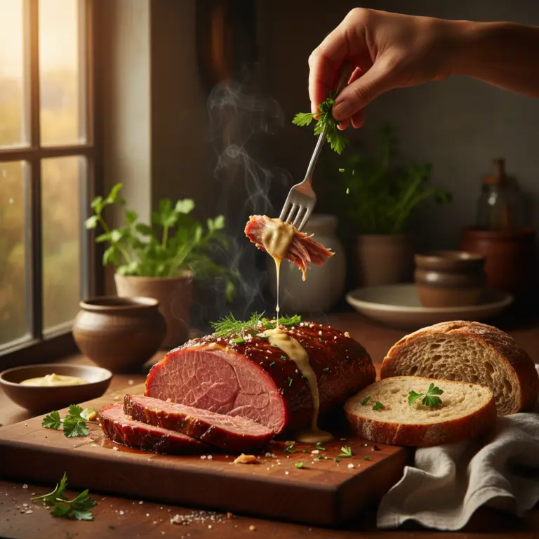 Ilustração editorial: Slow Cooker Corned Beef: 3 Steps to Fork-Tender Perfection