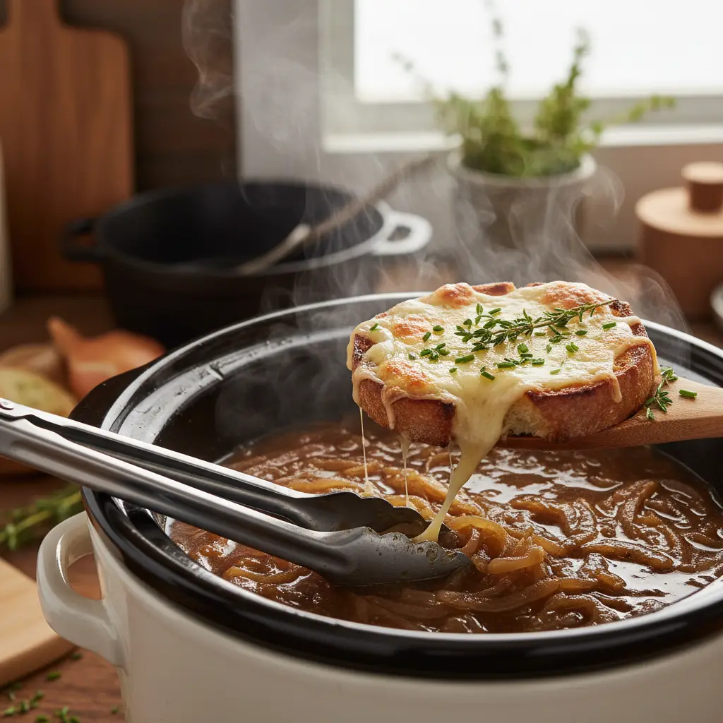 Slow Cooker French Onion Soup: 1 Perfect Low-Carb Version — detail