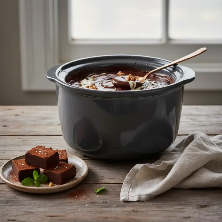 Ilustração editorial: Slow Cooker Fudge: 3 Simple Steps to Low-Carb Perfection