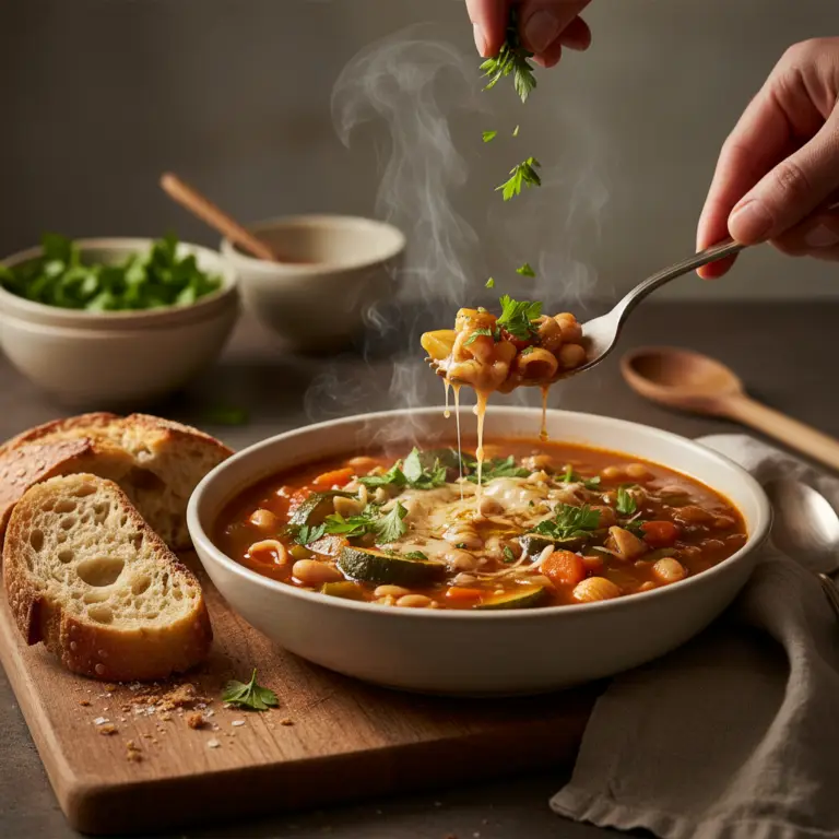 Ilustração editorial: Slow Cooker Minestrone: 1 Healthy Recipe for Busy Weeknights