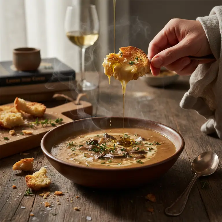 Ilustração editorial: Slow Cooker Mushroom Soup: The 4-Hour Low-Carb Guide