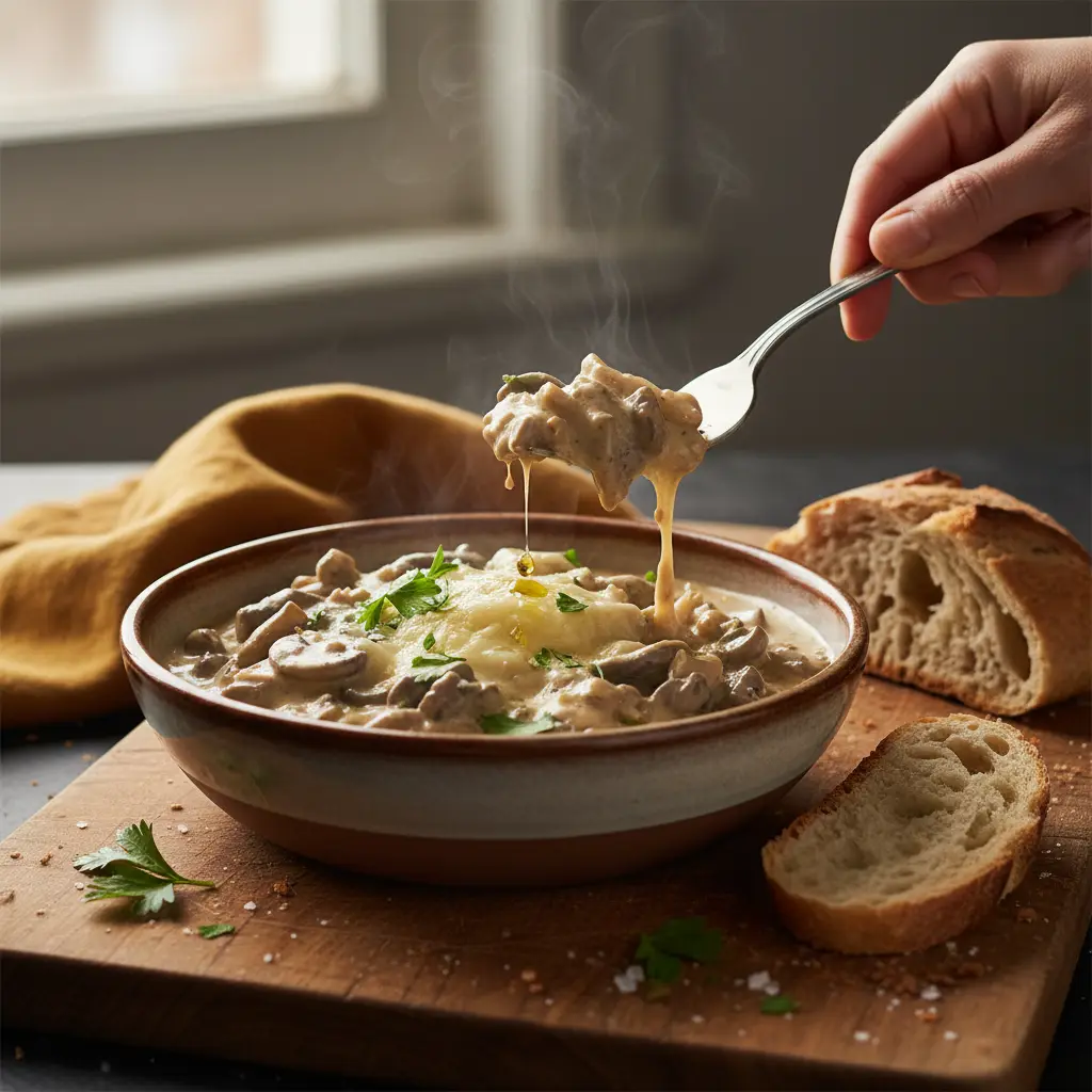 Slow Cooker Mushroom Stroganoff: 4-Step Low-Carb Comfort — detail