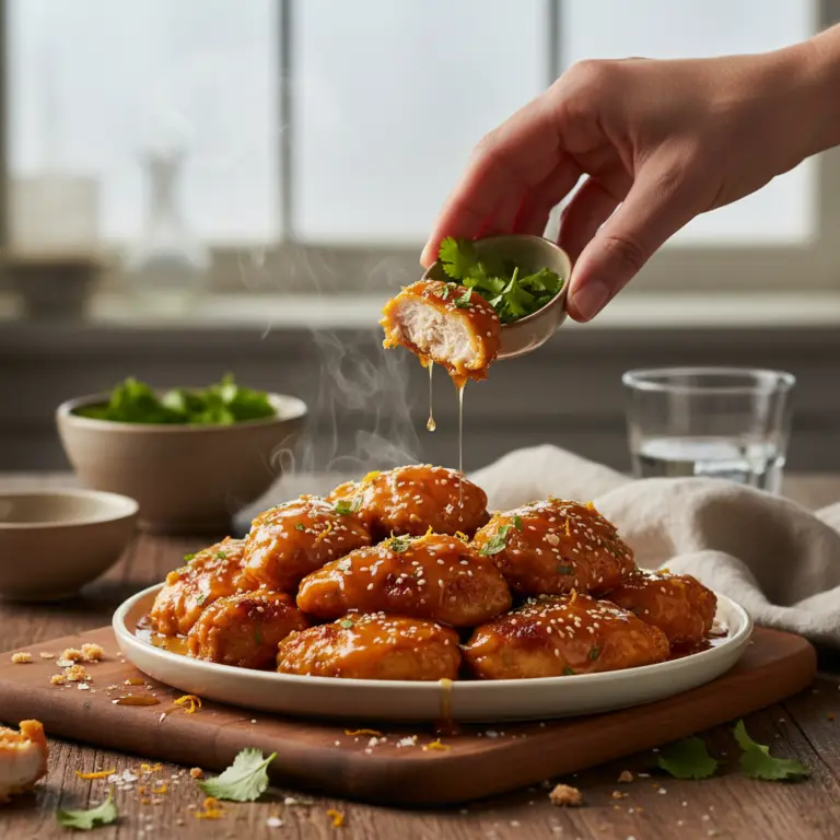 Ilustração editorial: Slow Cooker Orange Chicken: 1 Low-Carb Crispy Hack