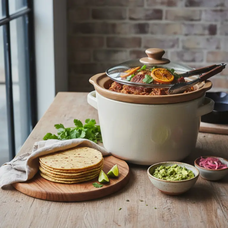 Ilustração editorial: Slow Cooker Pork Carnitas: 1 Perfect Low-Carb Recipe