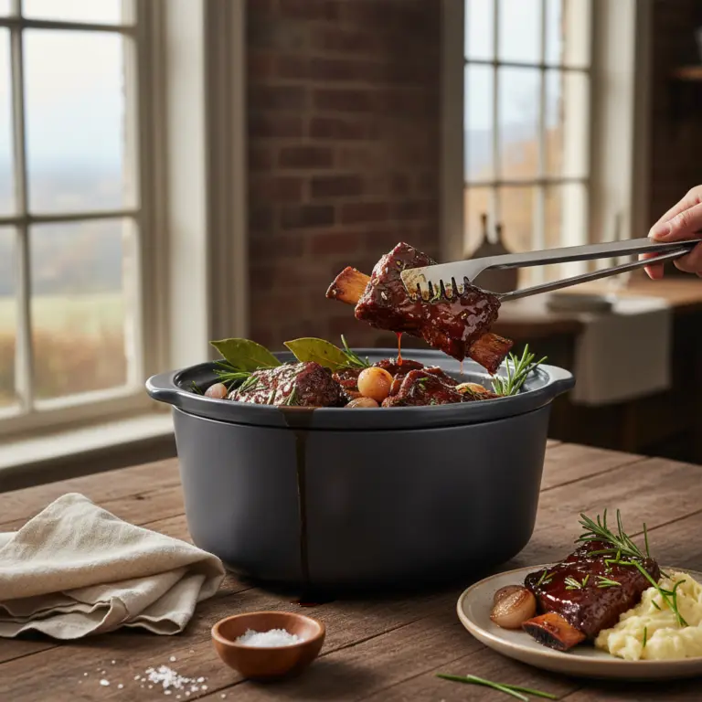 Ilustração editorial: Slow Cooker Short Ribs: 8-Hour Low-Carb Perfection