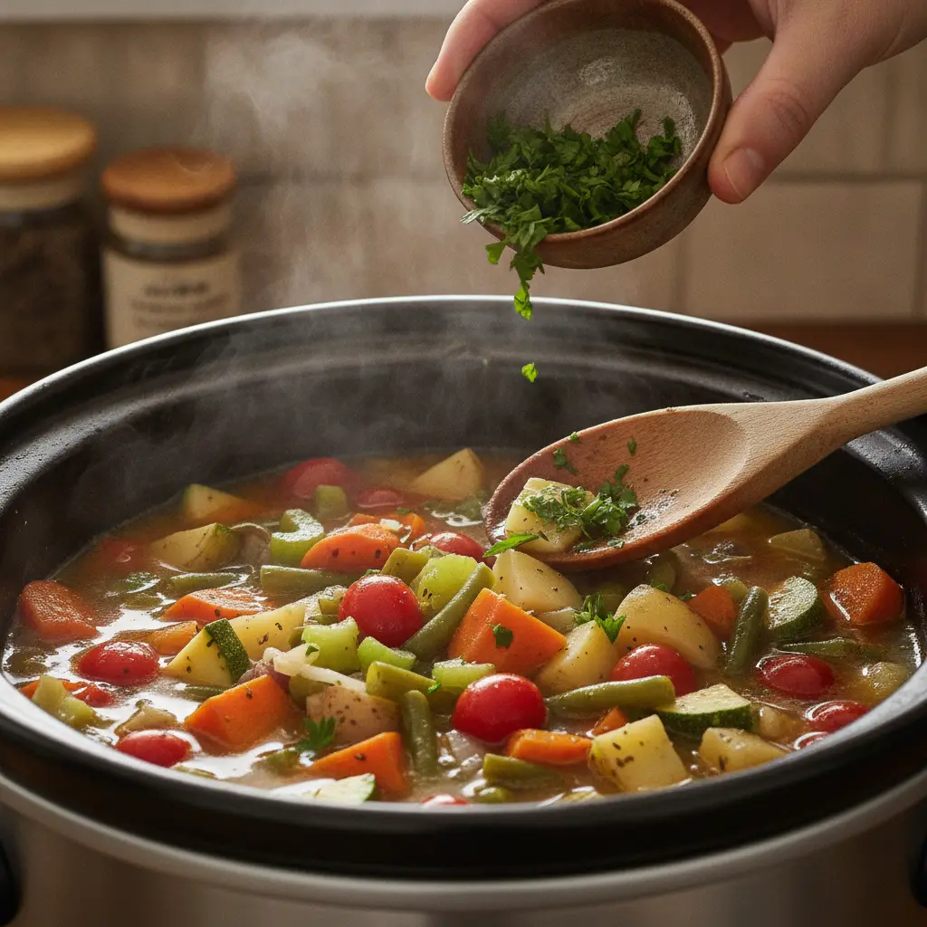 Slow Cooker Vegetable Soup: 3 Secrets for Low-Carb Success — detail