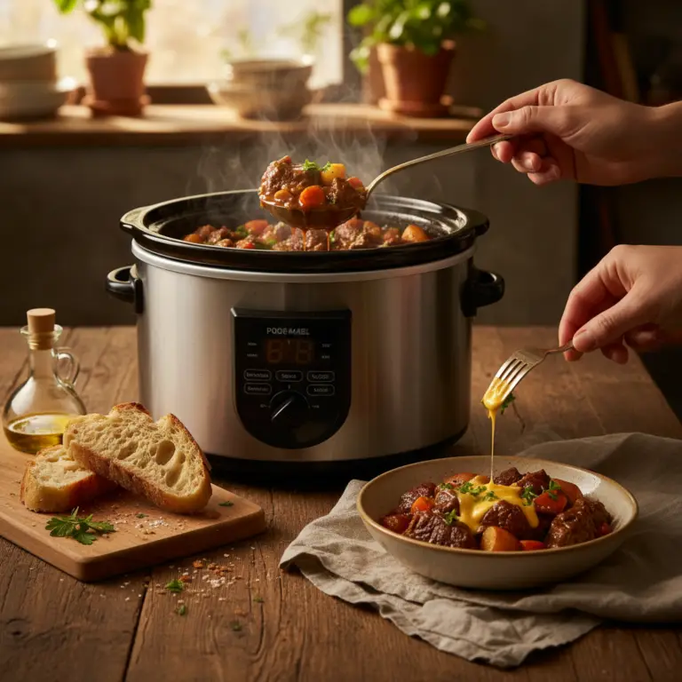 Ilustração editorial: The 5 Best Programmable Slow Cooker Features for Low-Carb Meals